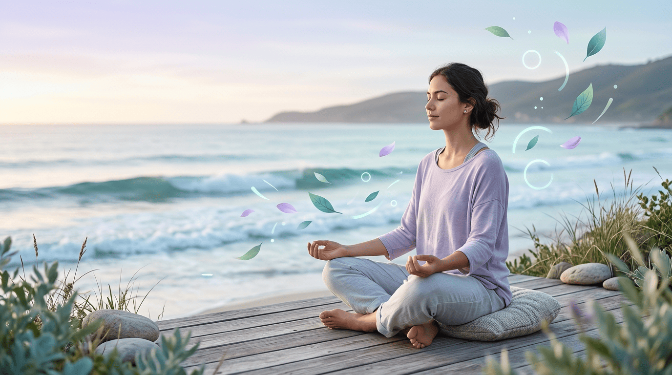 AI anxiety coach providing calming techniques and coping strategies online